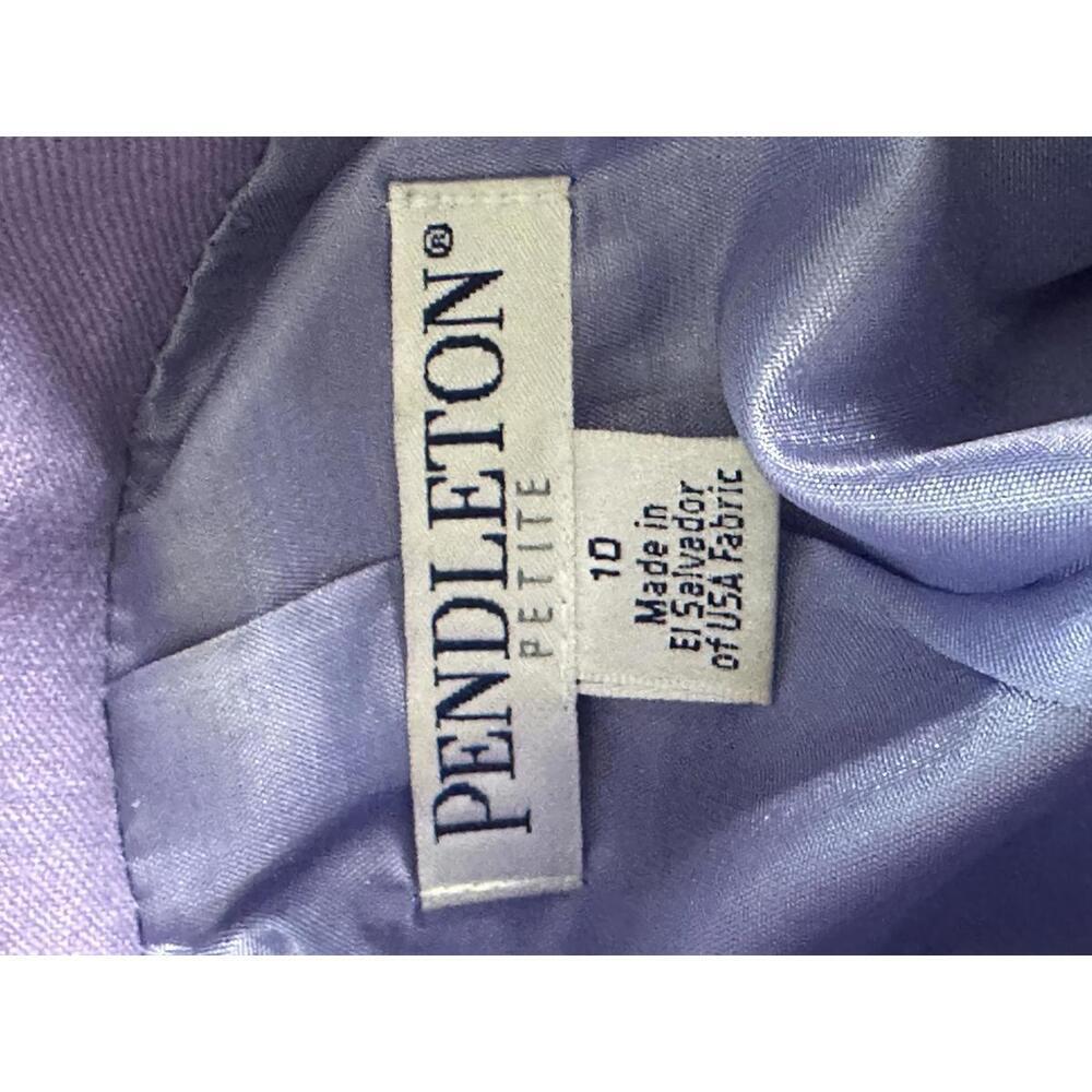 Pendleton Petite classic corpcore lt purple wool single-breasted blazer Size 10 - Picture 6 of 6